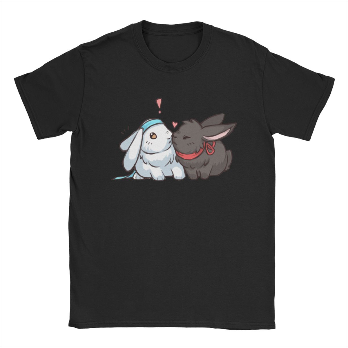Wangxian Bunnies The Untamed T-Shirt Men Mo Dao Zu Shi Vintage 100% Cotton Tee Shirt Short Sleeve T Shirt Unique Tops