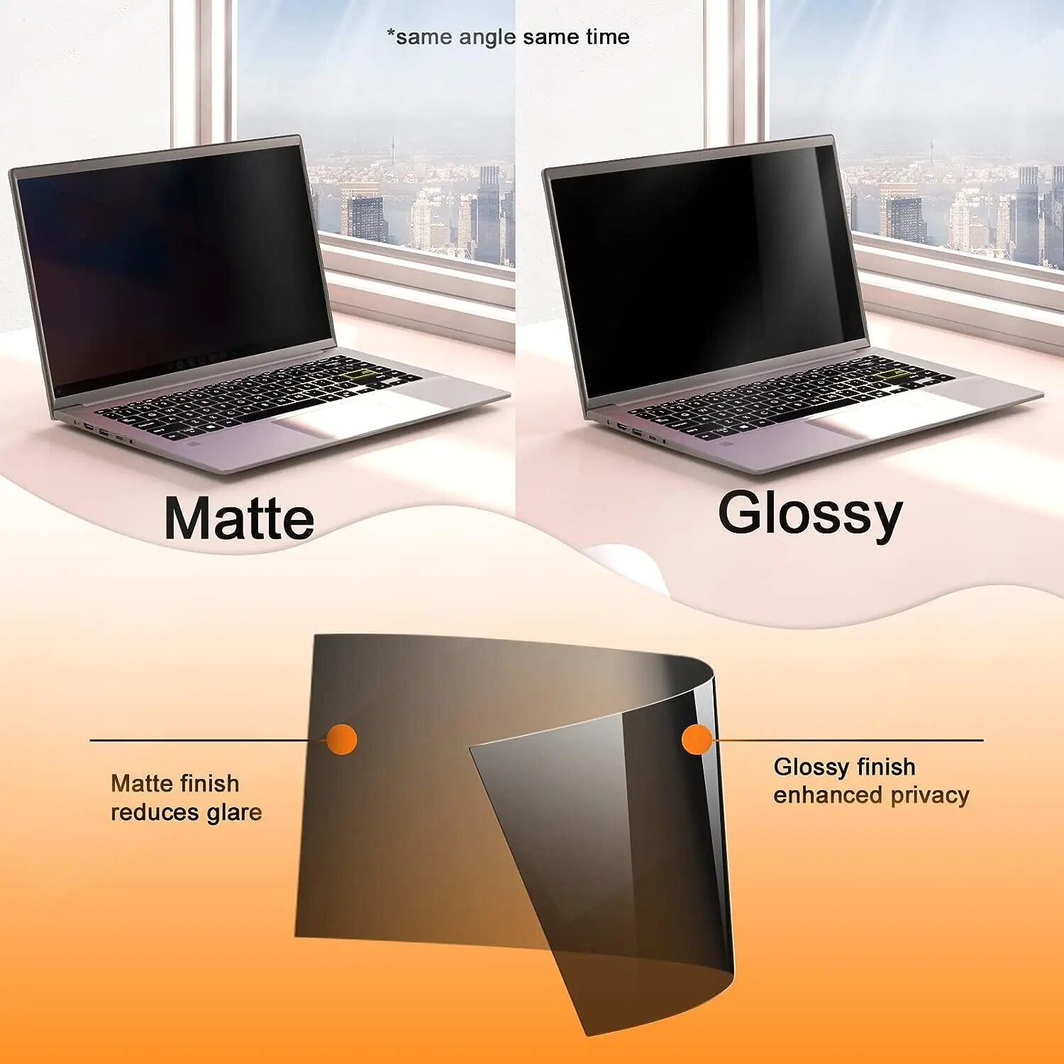 16 Inch Laptop Privacy Screen Compatible with Lenovo Hp Dell Acer Asus Thinkpad Envy, 16:10 Aspect Anti Blue Light Glare Filter. 