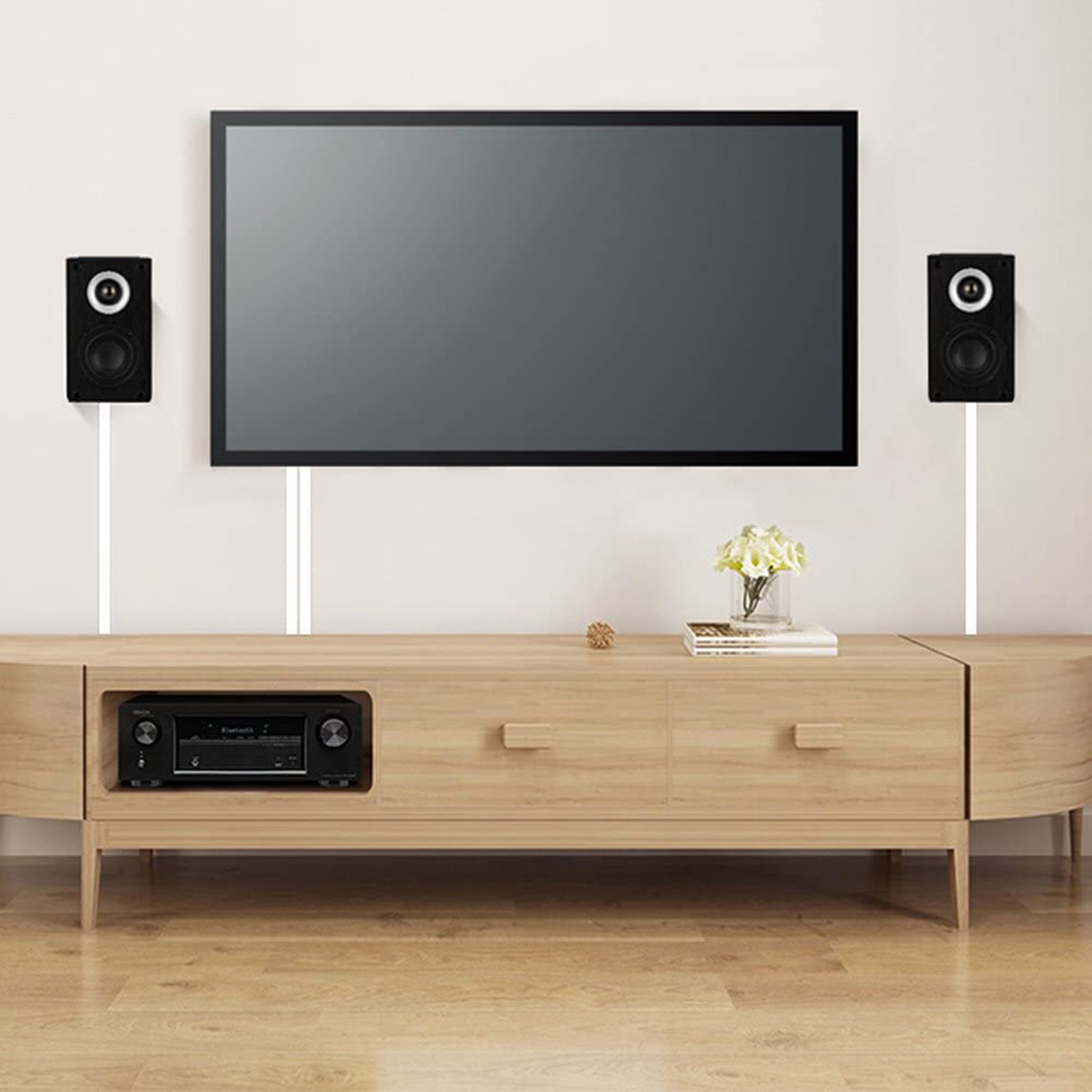 3 set One-Cord Channel Cable Concealer - -03 Cord Cover Wall Cable Management System - 125 Inch. 