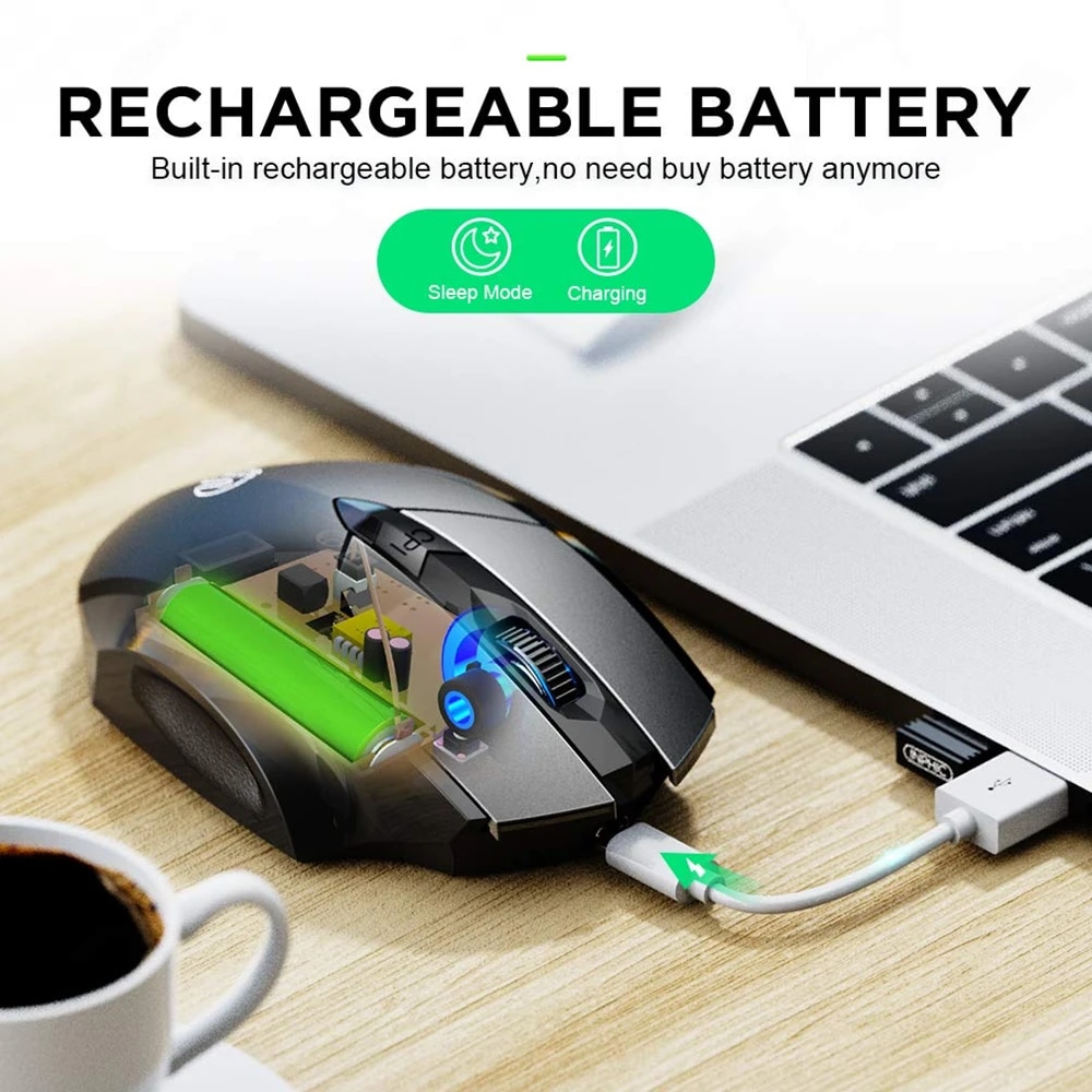Rechargeable wireless mouse infinik M6PDD GAMING MOUSE. 