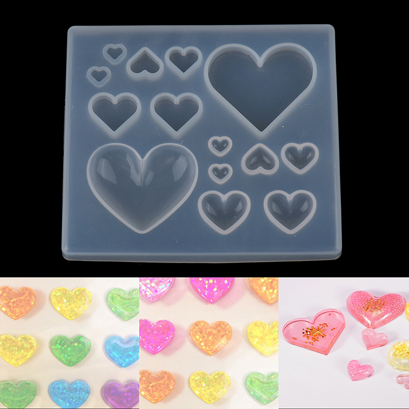(New) candy heart ilicone mold Americe rein cabochon making epoxy craft upplie M540