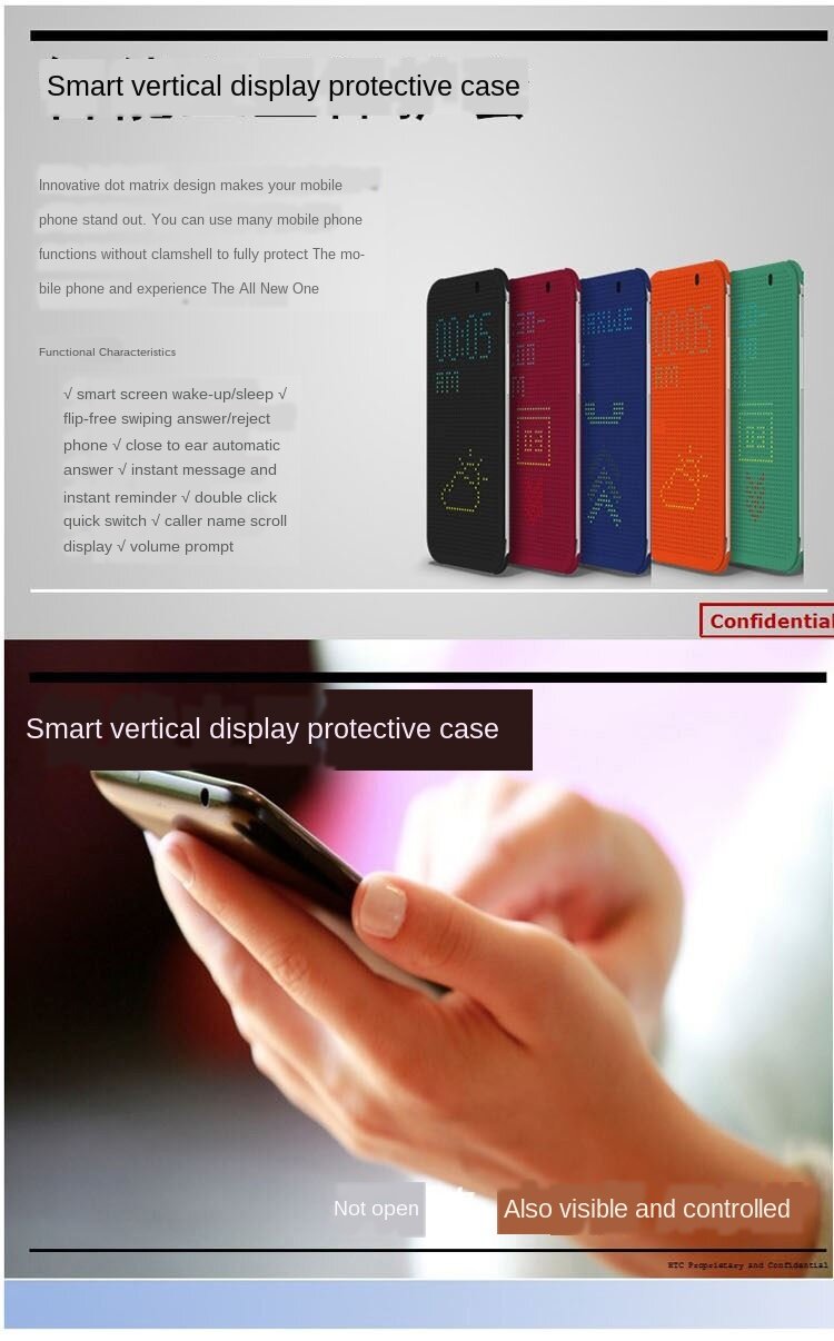 For HTC One E8 Silicone Cover Dot Sleep Wake View Shockproof Silicon Phone Case For HTC One E8. 