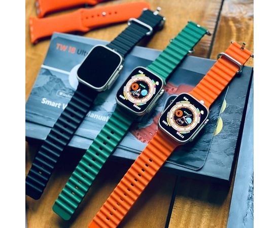 TW18 Ultra 8 Series 49MM NFC Supported Titanium Case Bluetooth Calling Smartwatch Best Smart Watch Clone, IP68 Waterproof 49mm Watch. 