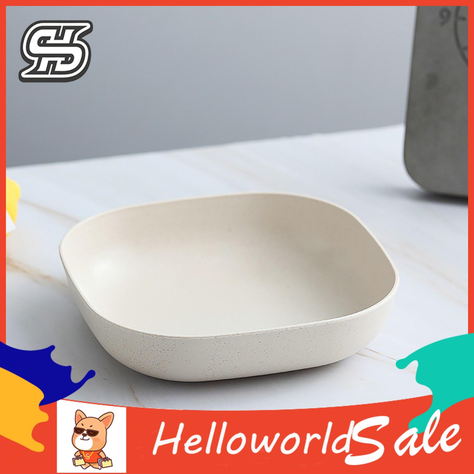 HelloWorld Food Container Heat-resistant Daily Use Smooth Rice Fruit Bowl. 