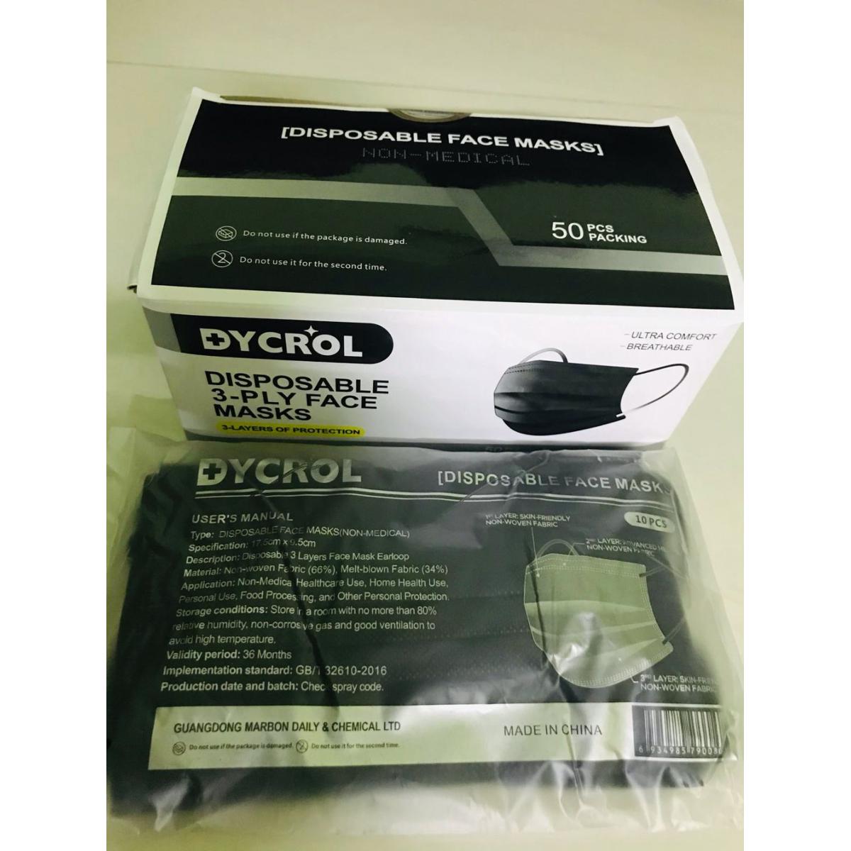 dycrol disposable face mask