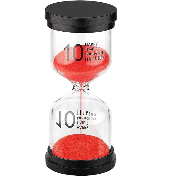 10 minuets stand timer sant watch Hourglass Sand Timers Color 10 Minutes Sandglass Timer for Games Classroom Home Office. 