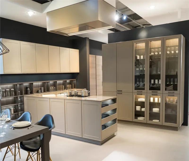 Complete kitchen cabinets with smart doors and ready-made kitchen modular islands. 