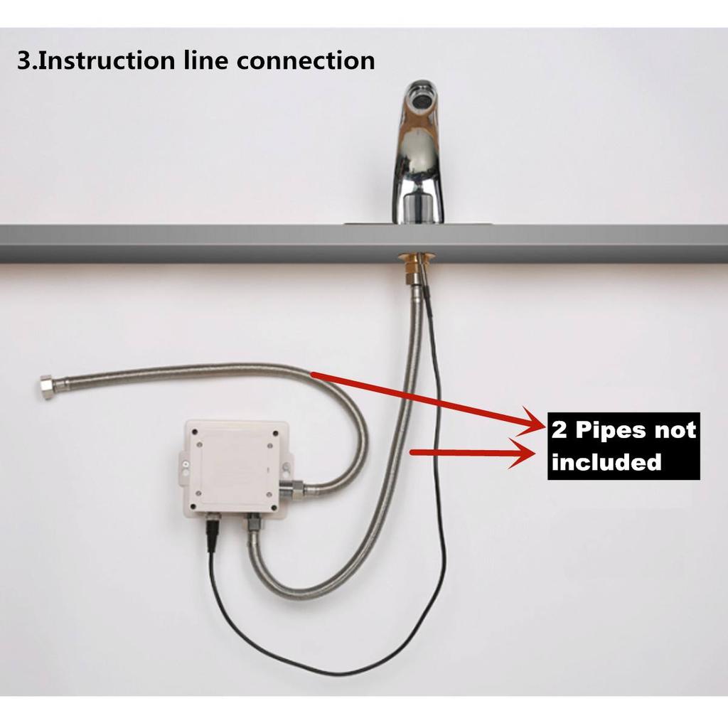 Automatic Touch Free Infrared Sensor Faucets Touchless Water Saving Inductive Electric Water Tap Mixer 33cm DC Control Box. 