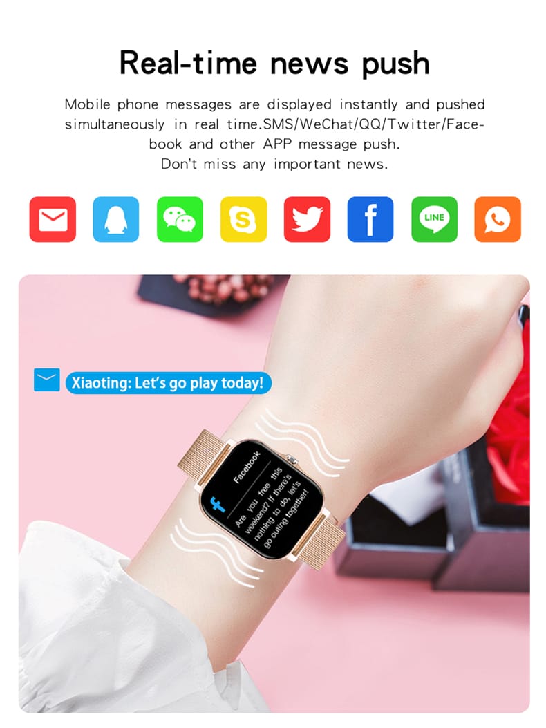 GT20  Full Touch Sport Smart Watch Unisex  Heart Rate Fitness Tracker Bluetooth call Smartwatch wristwatch For Android Smartwatch. 