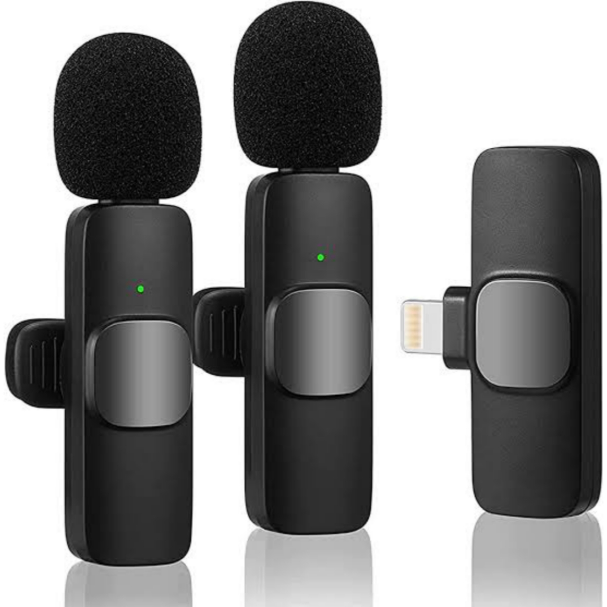 USB Type C to lightning port Dual Bluetooth Microphone K9 Wireless Lavalier Microphone Noise Reduction Outdoor Live Broadcast. 