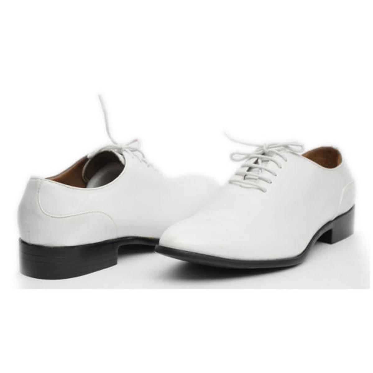 Men's Dress Shoes Casual Wedding Pointed Toe Buckle Strap Leather Shoes  Fashion Classic Formal Business Party Dinner Groom Wedding Dress Shoes,White,41EU  : Amazon.co.uk: Fashion