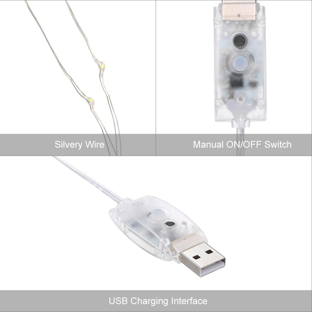 Migeet 32.81ft/10m 100 LEDs Sound Activated Music String Lights 5V USB Powered 12 Lighting Modes with Remote Timer Function Fairy Lights for Home Wall Garden Festival Party Decorations. 