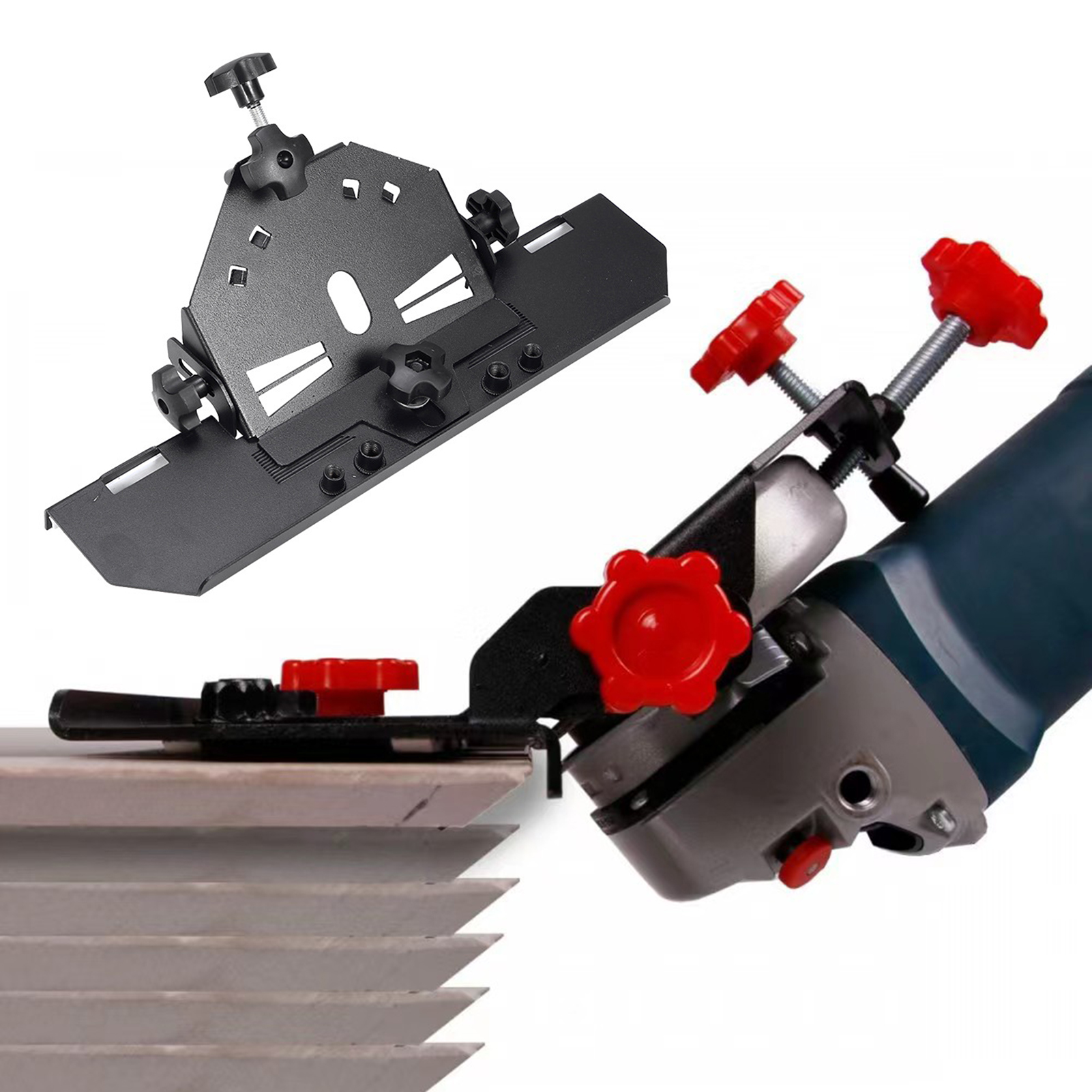 GOIKEA Precise Angle Grinder Attachment Professional 45 Degree Chamfer Tool for Tiles Glass Easy Installation Precise Cutting for Ceramic Stone Marble Flooring Standard Bevel Angle in Asia Angle Grinder. 