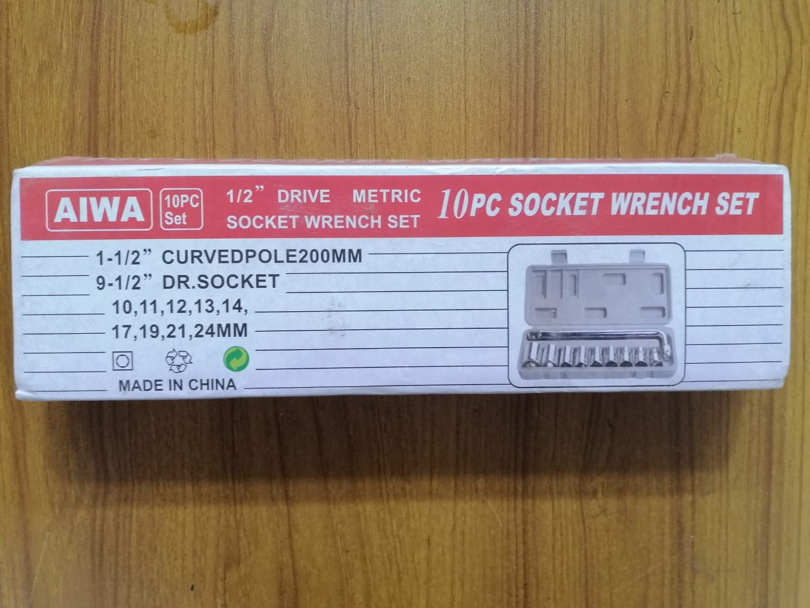 10Pc Socket Wrench Set 1/2 Drive (Same As Picture). 