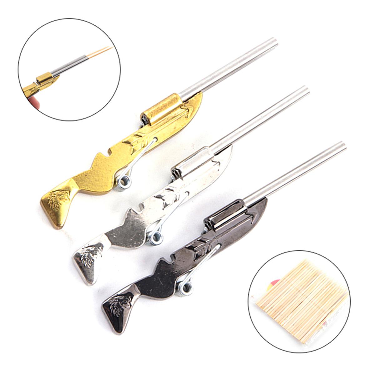 Mini Toothpick Launcher Fidget Toys String Decompress Super Electroplate Launch Toothpick Squeeze Toy Collection Random Color
