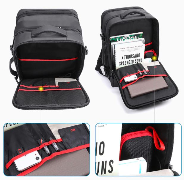 Men's Fashionable Backpack - Suitable for School and College, Water-Proof, High Capacity, USB Charging, Stylish, 15.6-Inch Laptop, Business, and Travel Backpack. 