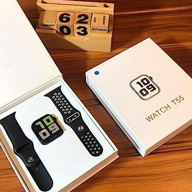 Original New T55 Series 7 Smart watch with Bluetooth Calling, Extra Straps, Heart Rate Monitor,