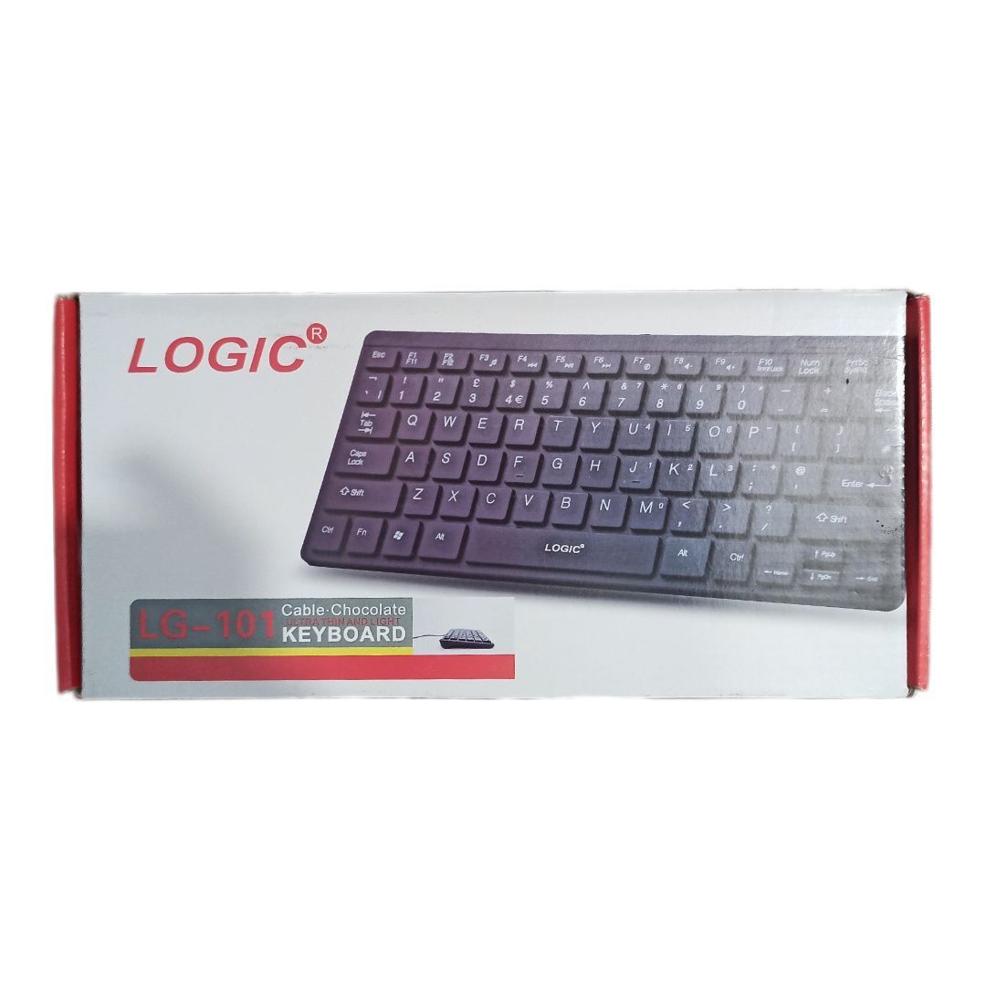 Laptop Mini Keyboard Logic LG-101 Mini USB Wired Keyboard-Black. 