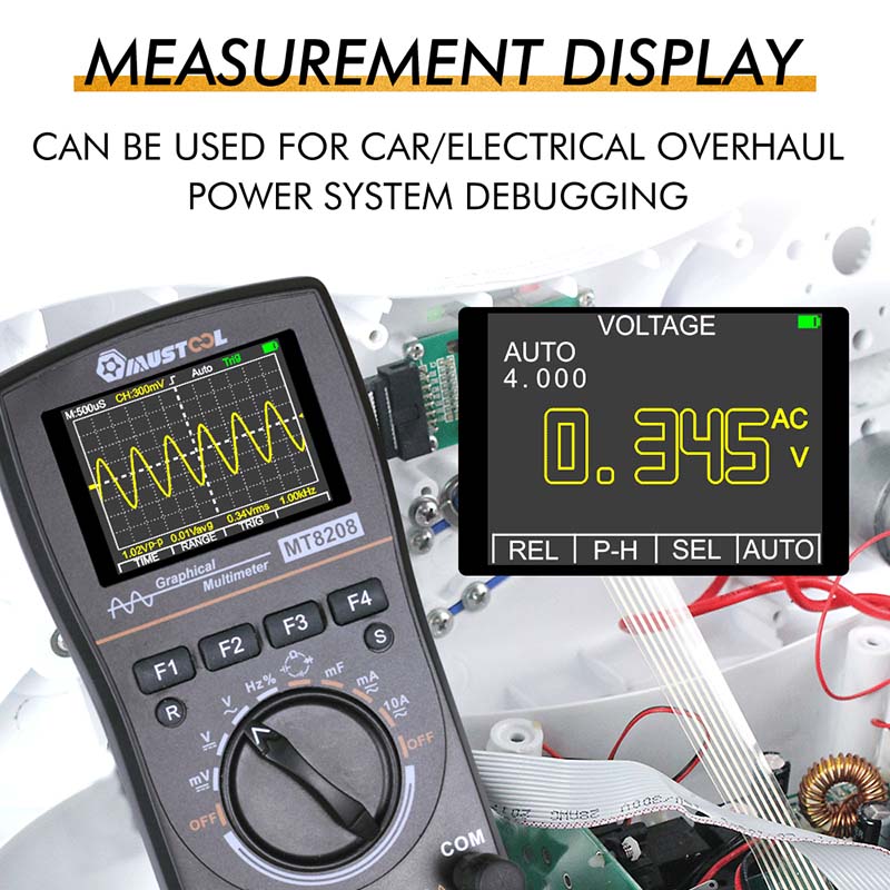 MT8028 2 in 1 HD Intelligent Graphical Digital Oscilloscope Multimeter With 2.4 Inches Color Screen for Electronic Test. 