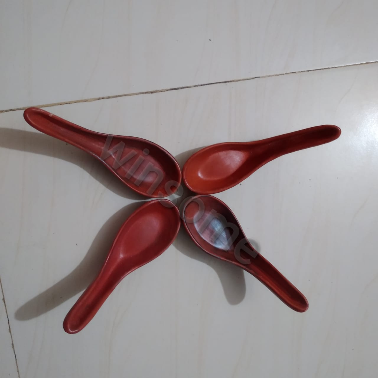 Soil made soup spoon 4 pcs Set (Clay spoon) Matir spoon / Clay items / pottery