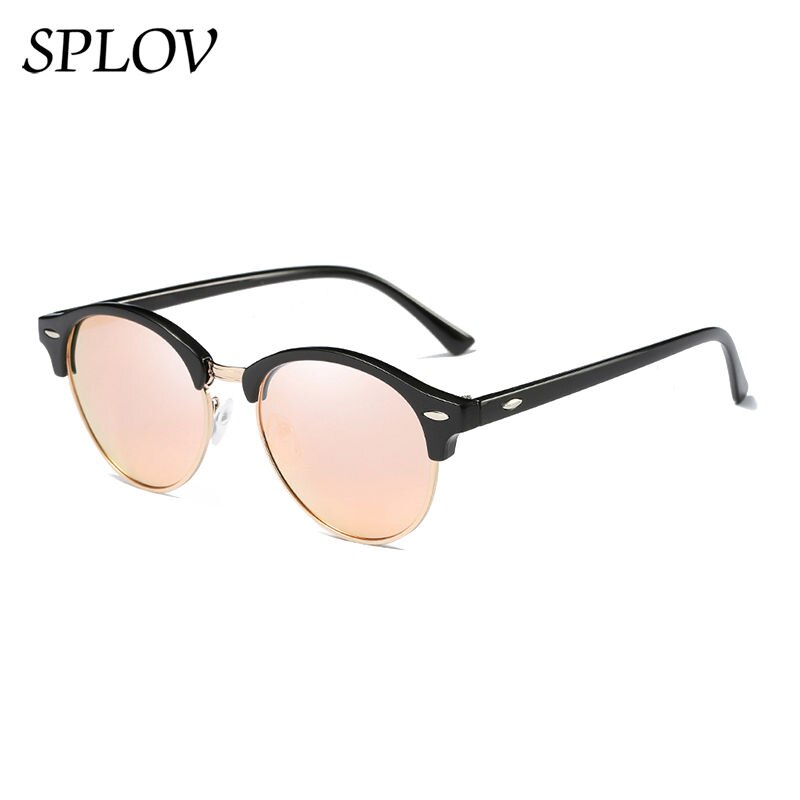 【VisioN Shop】C13P Black MercuryHalf Metal Sunglasses Men Women Brand Designer Glasses Mirror Fashion Gafas De Sol UV400 Classic N03. 