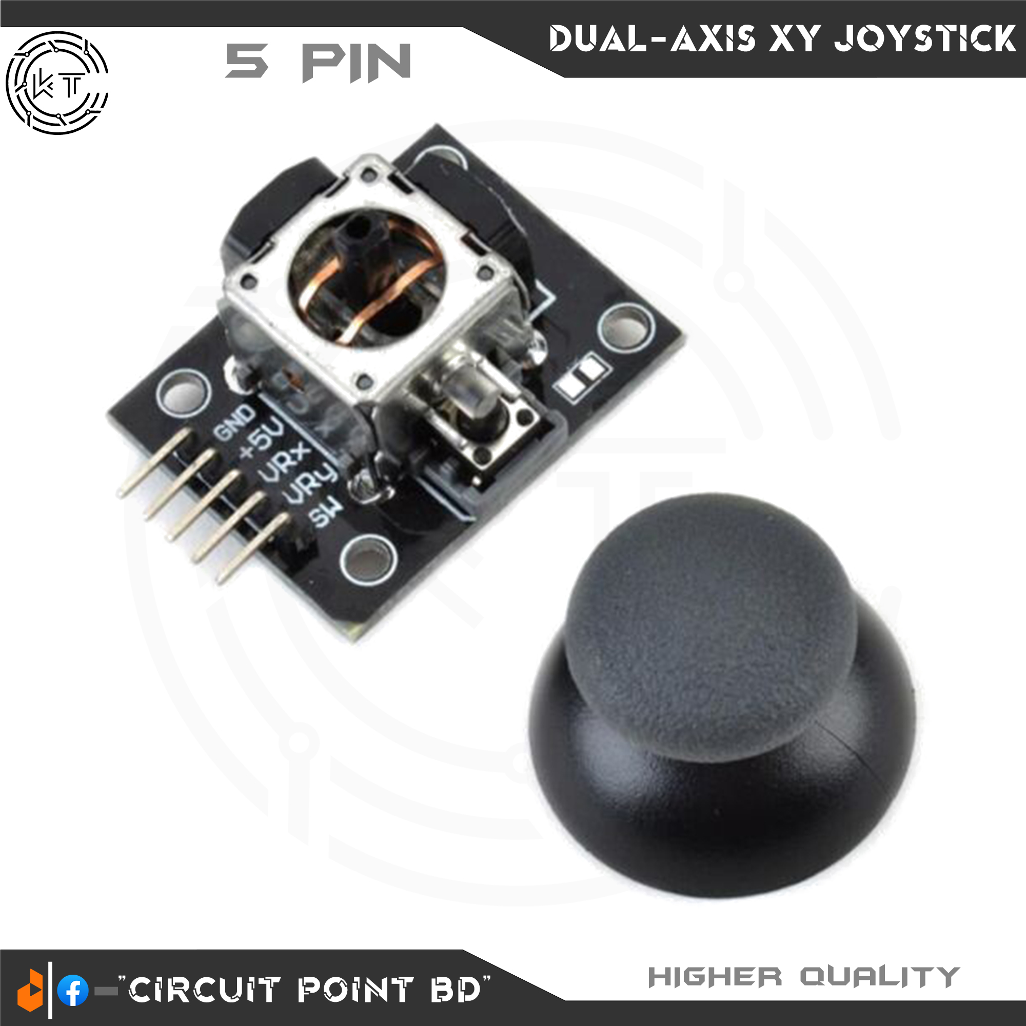 Dual Axis XY Joystick Breakout Module 5 Pin DC 5V Ps2. KY-023 Joystick Control Lever Sensor For Arduino/ESP/Raspberry Pi or DIY Electronics Project.. 