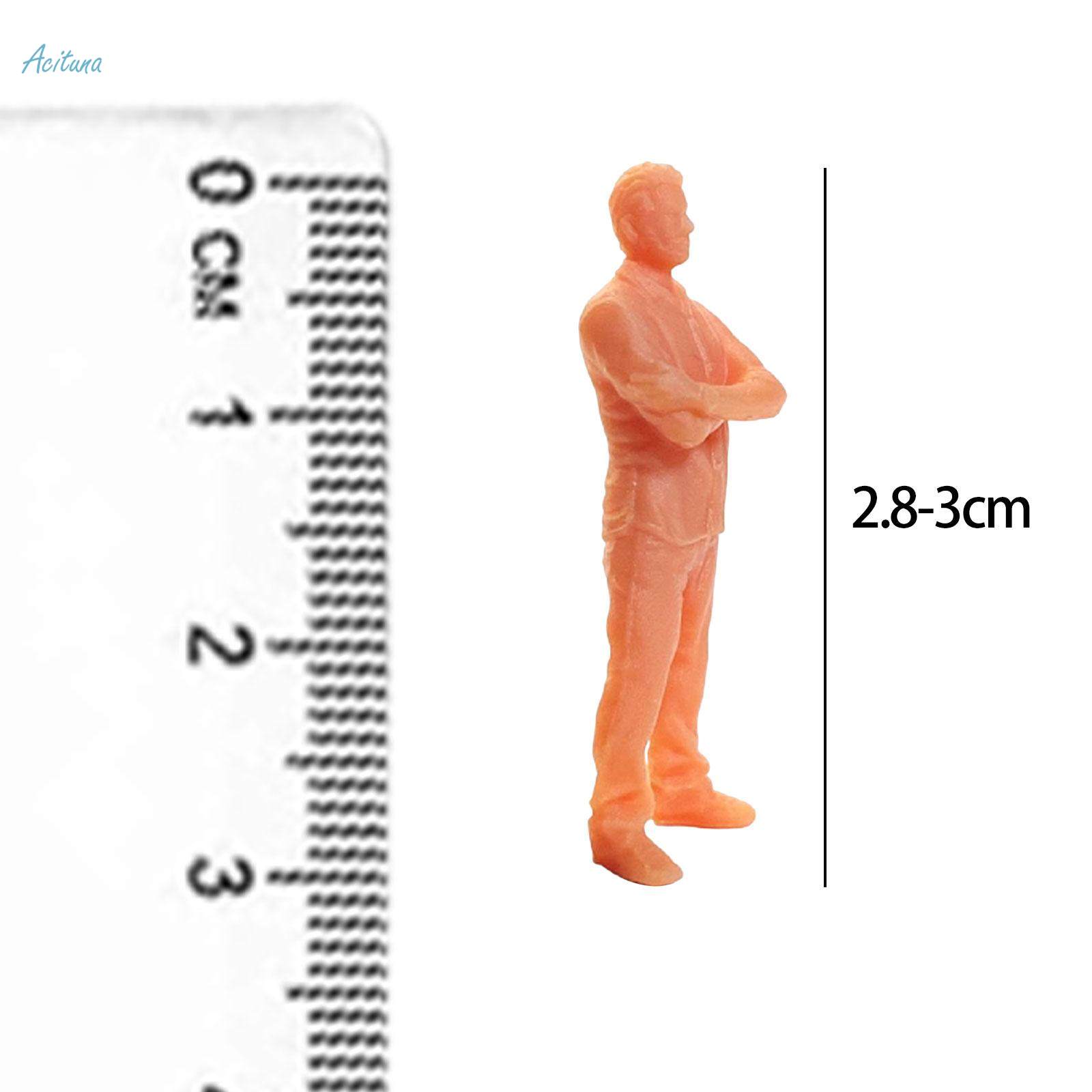 1:64 Figure Model Tiny People, 1/64 Role Play Figure Character Doll, Miniature Model Figures for Sand Table, Miniature Scene Model Train Layout. 