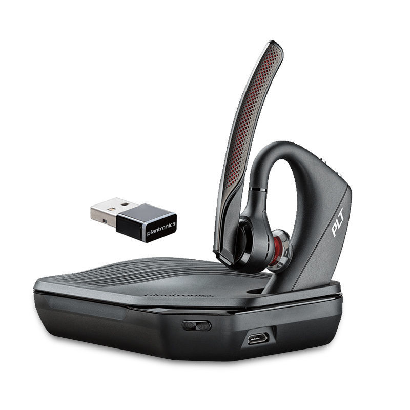 Poly Plantronics Voyager 5200 Bluetooth Wireless Headset Noise Canceling Business Earphone Software-Enabled Windsmart Technology. 