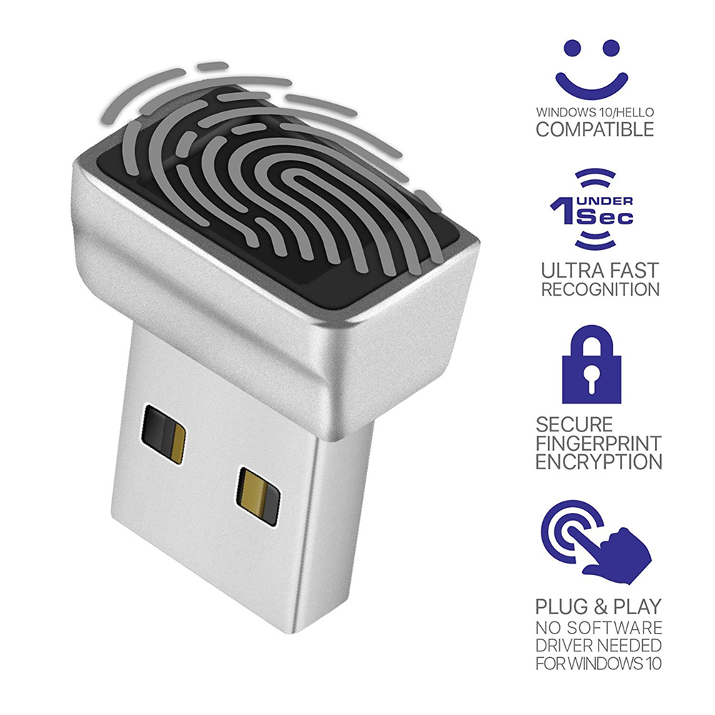 Type C / USB Biometric Scanner Finger Reader 10 Fingerprints Login Sensor Personal Finger Print Scanner For Pc Fingerprint Lock. 