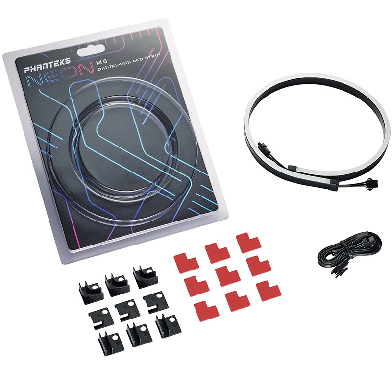 PHANTEKS M5 Light Strip ARGB Neon Computer Case Decoration Led Strip 5V 3PIN Light Header AURA 550mm. 