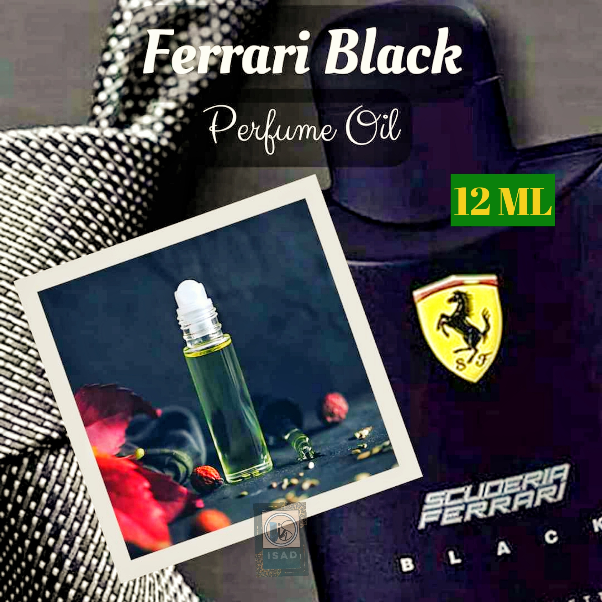 Ferrari Black(একবার জামায় লাগালে ৬ ঘন্টা থাকে)Premium Quality halal attar/Imported Fragrance/Attar Pack exclusive smell Ferrari Black flavour/RT perfume Ator. 