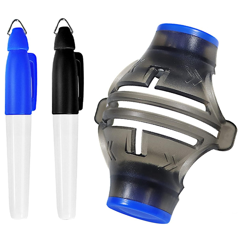 Golf Ball Line Marker Drawing Tool and Mark Pens Set Template Alignment Putting Marking Liner 360-Degree Rotation Tools Easy to Use. 