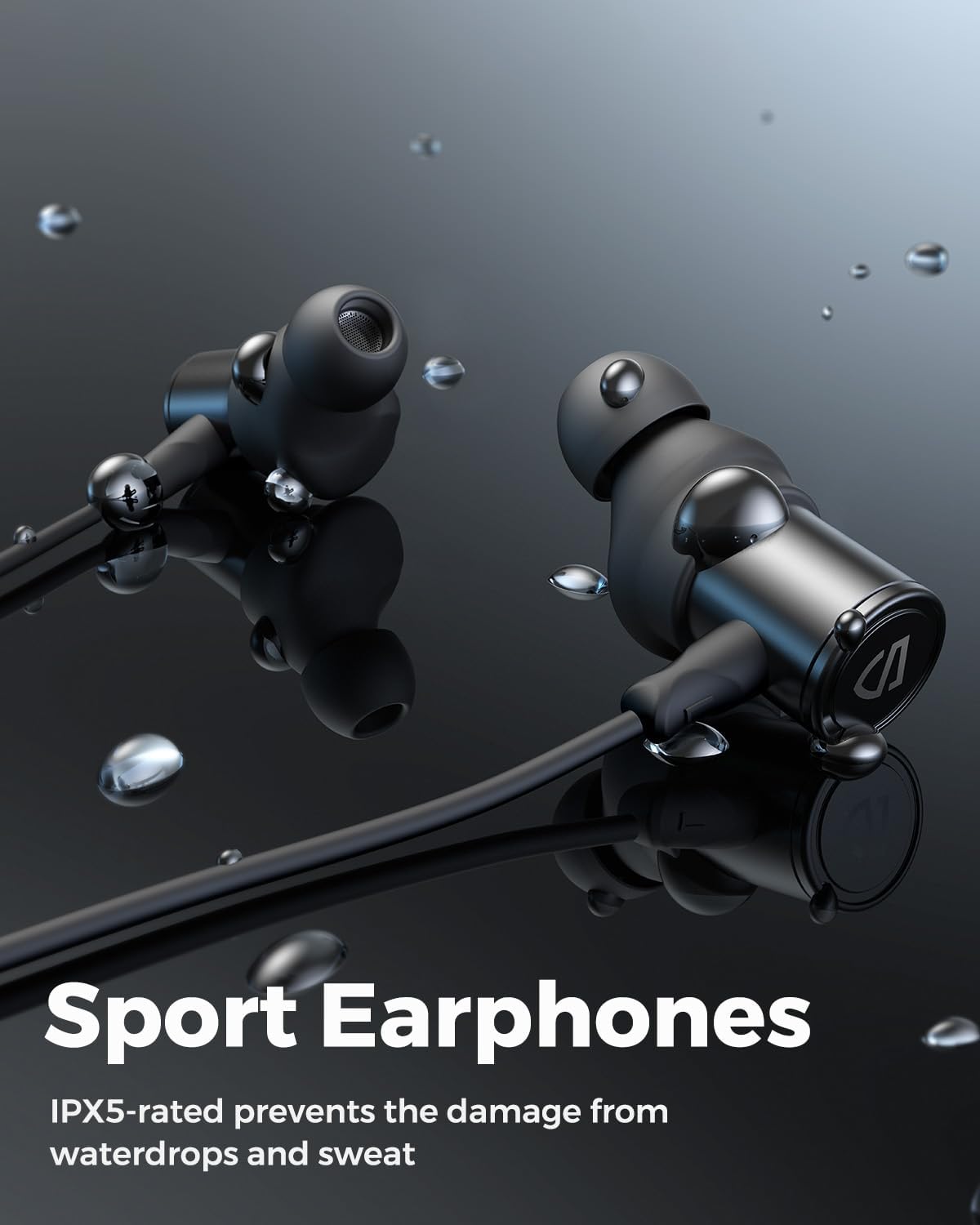 Magnetic Earphones IPX5 Sweatproof Earbuds with Mic for Sports. 