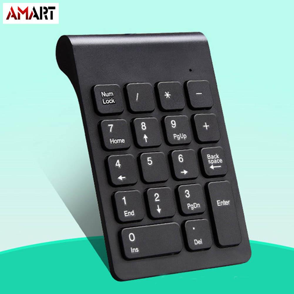 Portable 2.4G Wireless Digital Keyboard USB  Number Pad 18 Keys Mini Numeric Keypad For Laptop PC Notebook Desktop. 