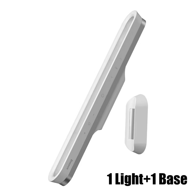 Baseus Magnetic Stepless Dimming Charging Desk Lamp 3 Mode Rechargeable LED 1800mAh Battery Less Than 100 Luminous Flux 4000K Light 30 Seconds Delay Function Magnetic Design Lamp