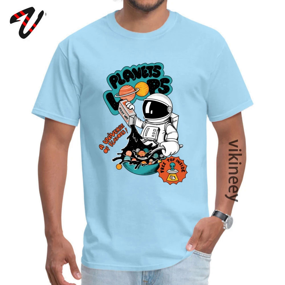 Planets cereal loops spaceman men's T-shirt Elon Musk Mars SpaceX Russia tshirt plus size fashion funny print tshirts custom. 