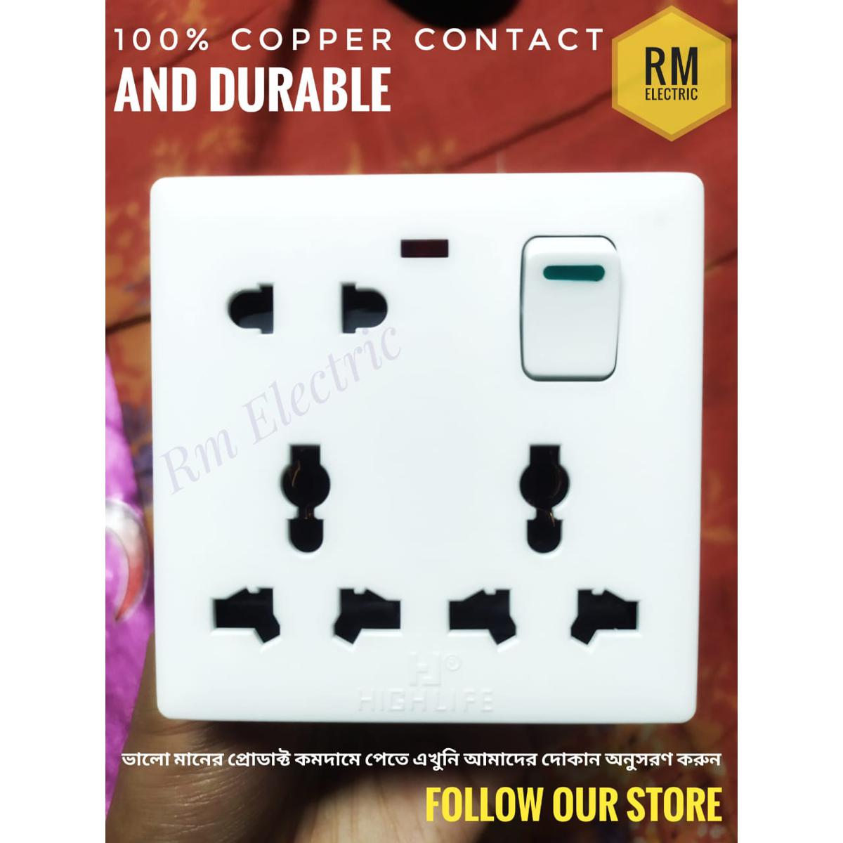 Multi Function Universal Wall Switch Socket 8 Pin  Wholesale Price Socket 8pin multi socket 8 pin Socket Rm Electric. 