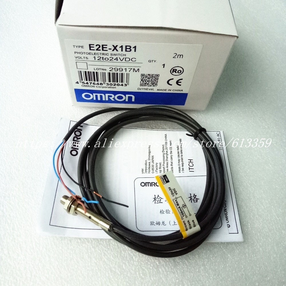 for Omron- E2E-X1C1 E2E-X1B1 E2E-CR8C1 E2E-CR8B1 Proximity Inductive 3-Wire NO NPN Sensor Internal Amplifier 10~30VDC 1mm. 