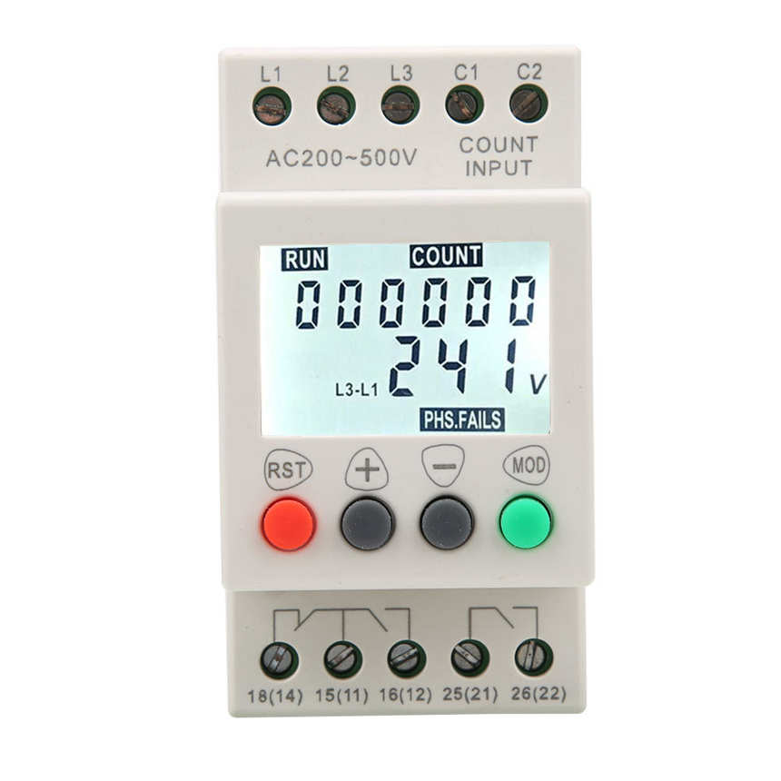 JVR800-2 Under Over Voltage Protector 3 Phase Monito g Sequence Protection Relay. 
