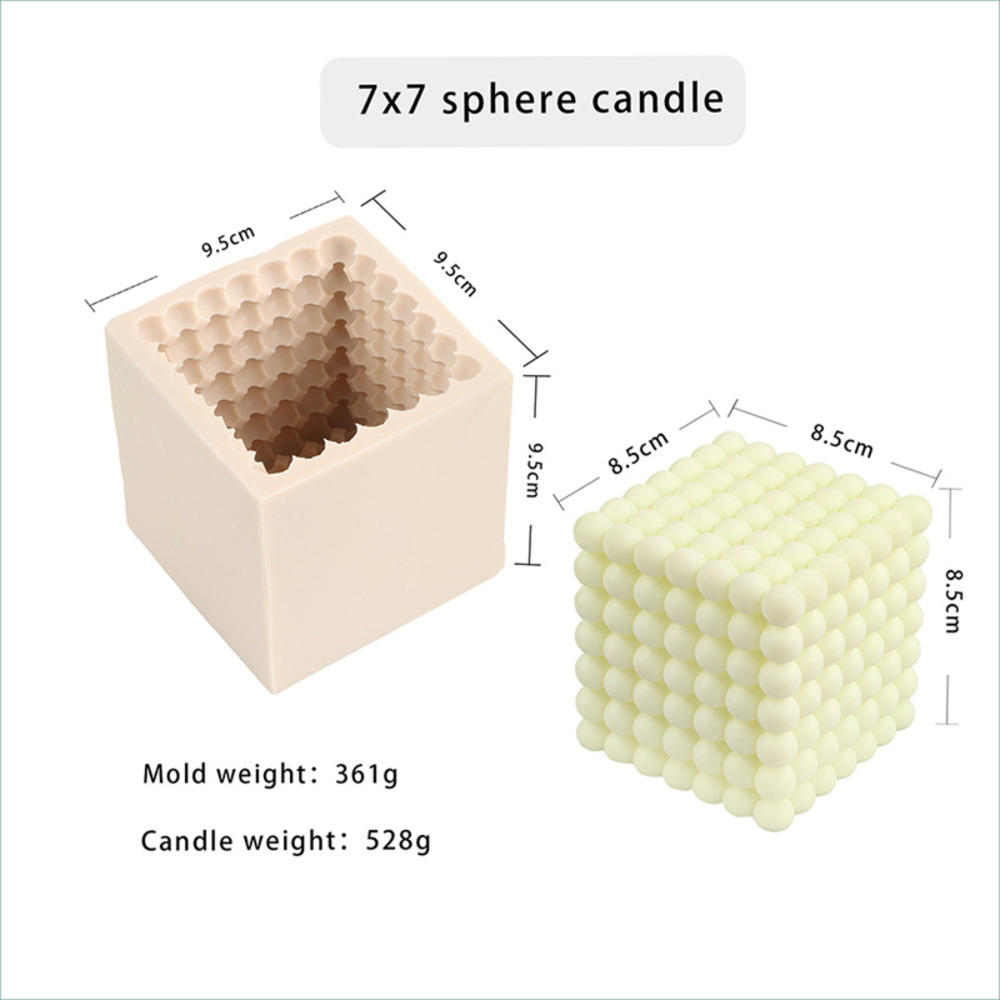 3D Bubble Rubik's Geometric Cube Diamond Shaped Silicone Candle Molds Poly-shaped DIY Soap Making Chocolate Plaster Epoxy Resin