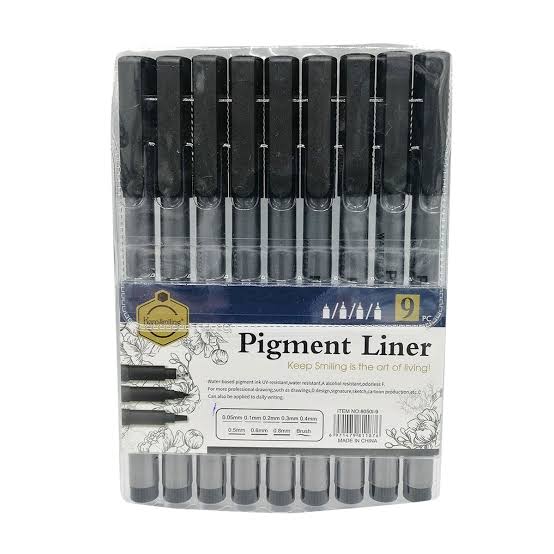 Artist 9pcs set Pigment Liner / Micron Ink Marker Pen For Drawing Sketch / Manga Micron Liner