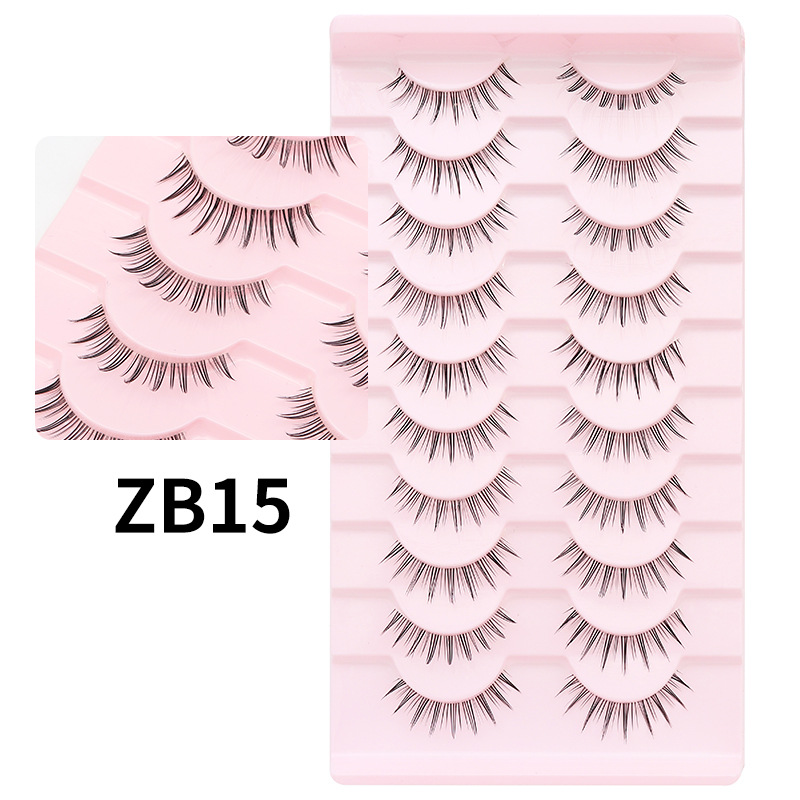 Dingsen False Eyelashes Factory Cross-Border Single Fish Line Stem Segmented Eyelashes Net Red Fox Series One Piece Eyelash. 