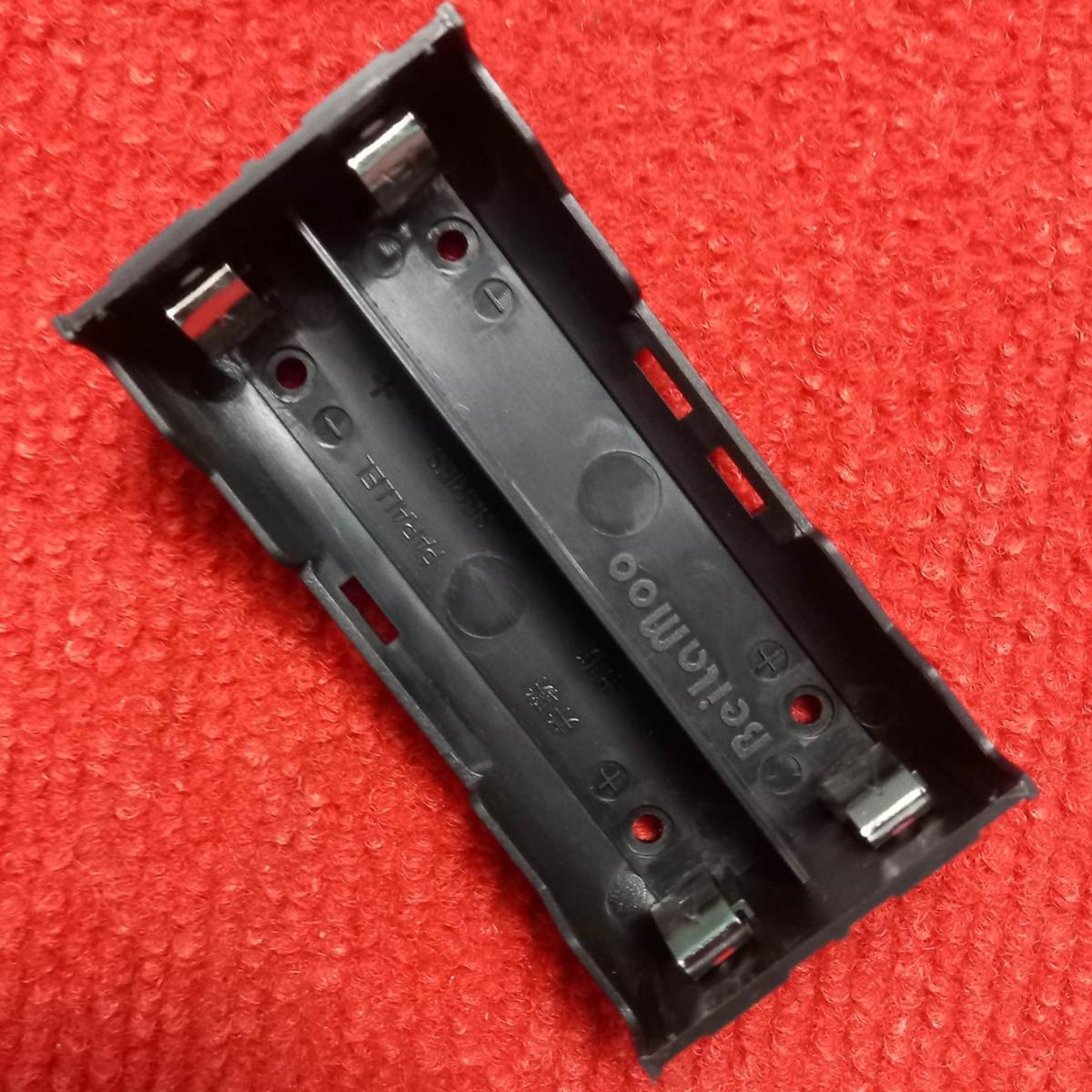 2 Tank 18650 Pc4 P.C.B Mounting Type Rechargeable Battery Holder Two Cell Plastic Storage Box Case With Leads 18650 Model Batteries Fit Series-Parallel Connections - Multi Plug
