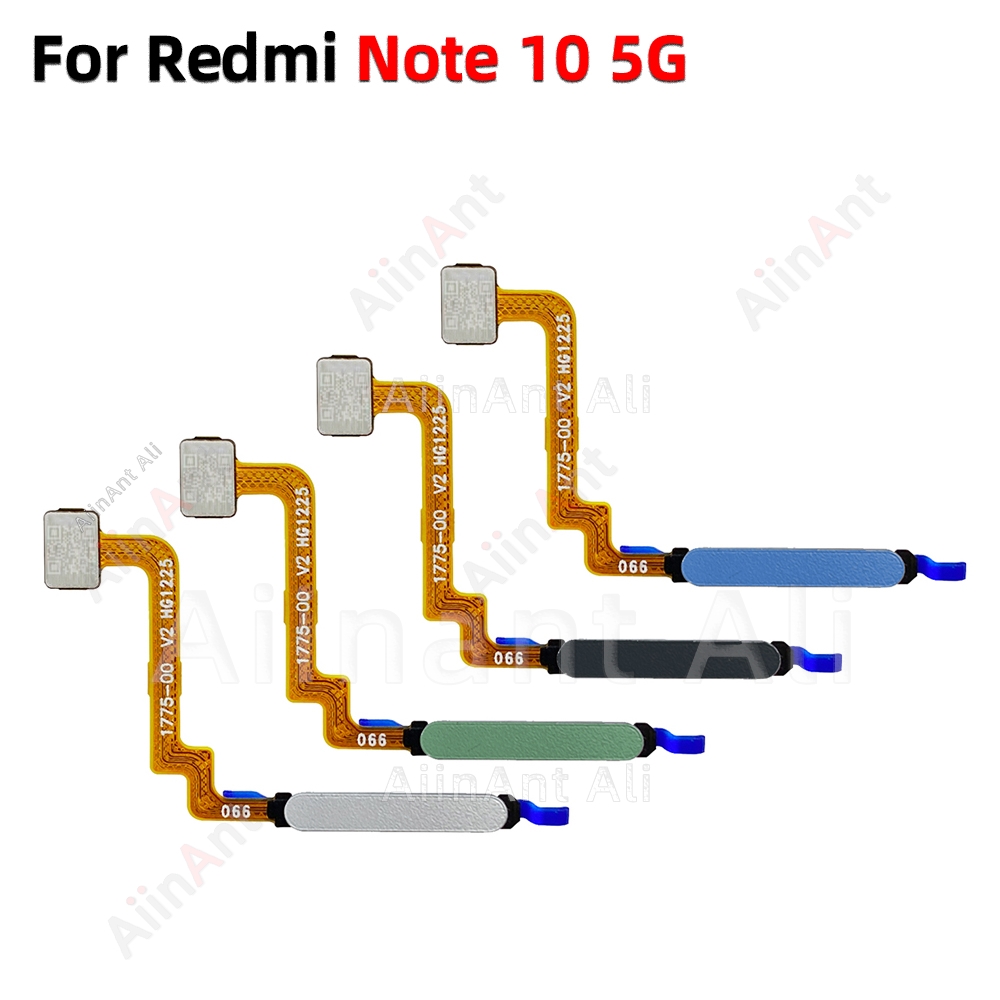 Home Side Power Button Touch ID Fingerprint Sensor Finger Scanner Flex Cable For Xiaomi Redmi Note 10 10s Pro 4G 5G Spare Parts. 
