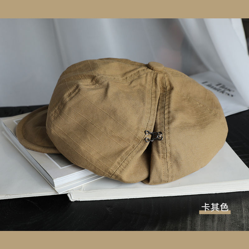 Blockbuster return丨lazy Japanese cotton and linen berets, women's spring and summer streets, versatile hats, three-dimensional shaped, newsboy hats. 