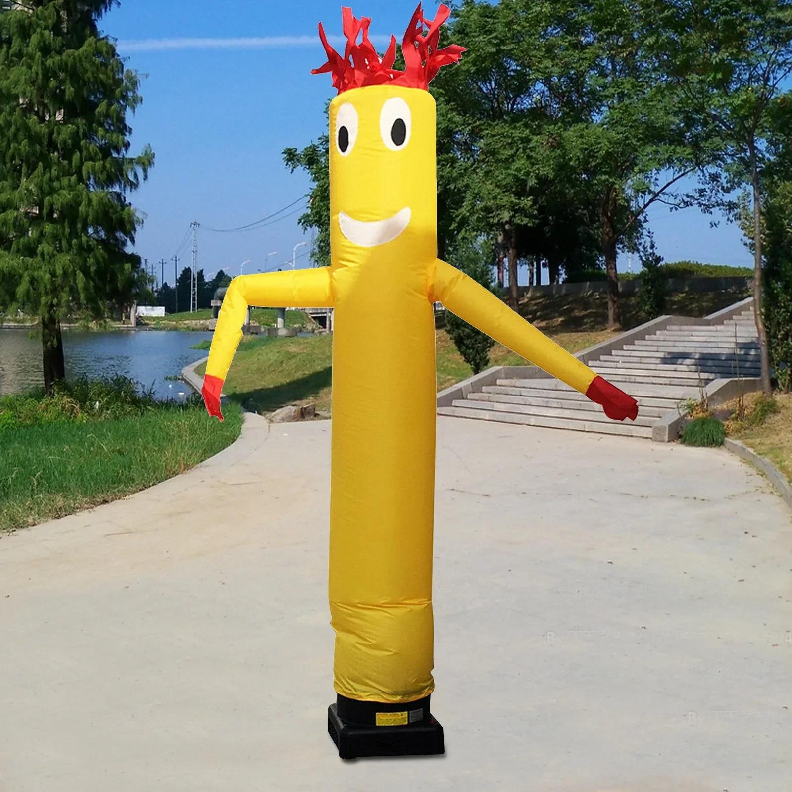 10ft Inflatable Wacky Waving Flailing Arms Tube Man Dancing Air Puppet-Yellow For Advertisement Promotional (No Blower). 