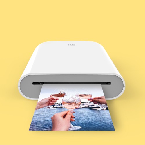 Xiaomi Mi Pocket Photo Printer 3 Inch 300dpi ZINK Non-ink Technology Portable Picture Printer APP Bluetooth Connection with 50pcs Printing Paper. 