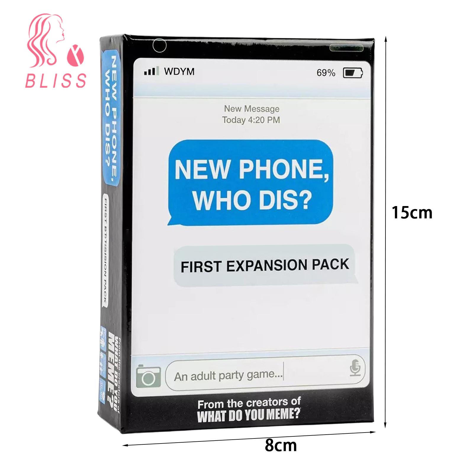 Bliss New Phone Who Dis Card 300pcs Offline Text Message Card Fun Party Game for Family Friends Perfect for Game Night Bar Props New Phone Who Dis Inbox Reply Game Card for Adults Adult Party Game Card. 