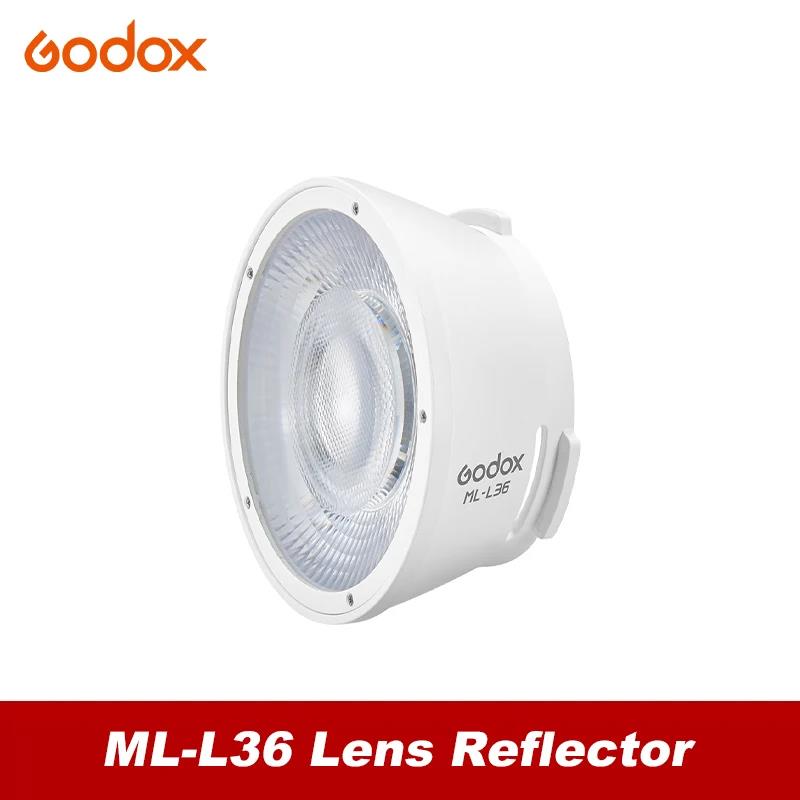Godox ML100Bi LED ışıkları aksesuarları ML-CS30 ML-SF3030 sekizgen Softbox ML-L36 Lens reflektör ML-GB Bowens montaj adaptörü AK-B02. 