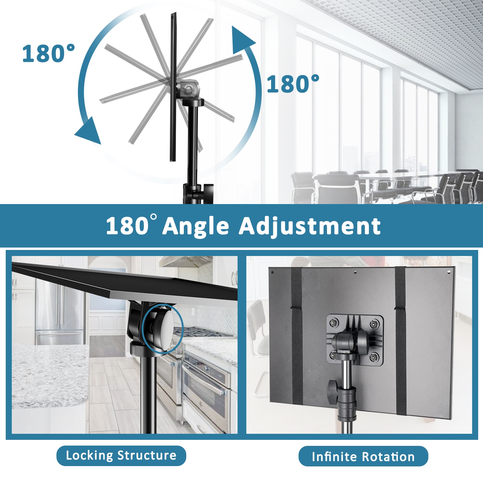 HXSJ Projector Tripod Stand-Laptop Tripod Adjustable Height DJ Mixer Standing Table Outdoor Computer Desk Stand for Stage orStudio. 